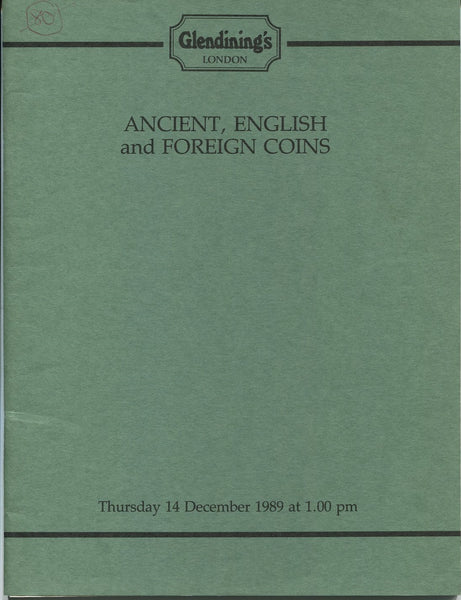Glendining 14th December 1989, Ancient, English & Foreign Coins