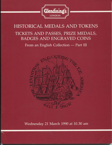 Glendining 21st March 1990, Historical Medals from an English Collection part III