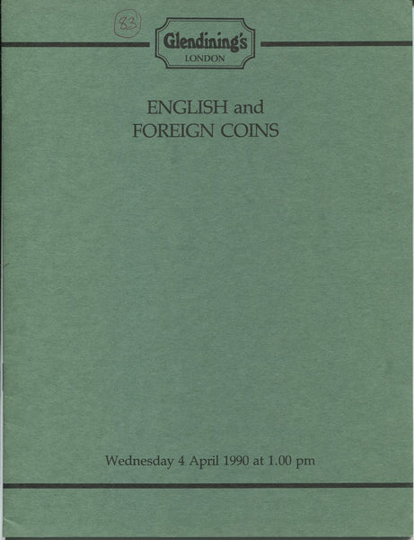 Glendining 4th April 1990, English & Foreign Coins