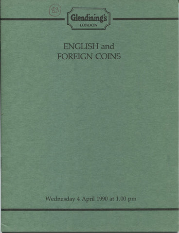 Glendining 4th April 1990, English & Foreign Coins