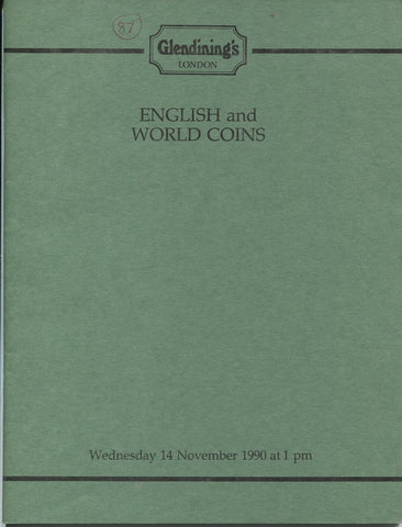 Glendining 14th November 1990, English & World Coins