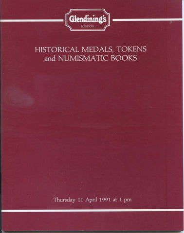 Glendining 11th April 1991, Medals Tokens & Books