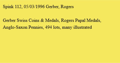 Spink 112, 05/03/1996 Gerber, Rogers