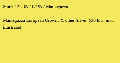 Spink 122, 09/10/1997 Mantegazza