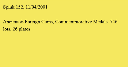 Spink 152, 11/04/2001