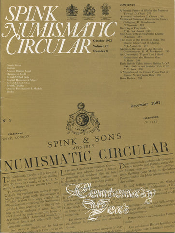 Cover image of the Spink Numismatic Circular for October 1993