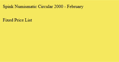 Spink Numismatic Circular 2000 - February