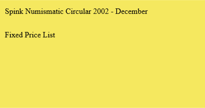 Spink Numismatic Circular 2002 - December