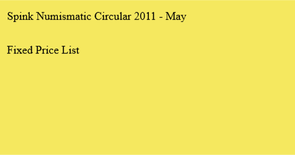 Spink Numismatic Circular 2011 - May