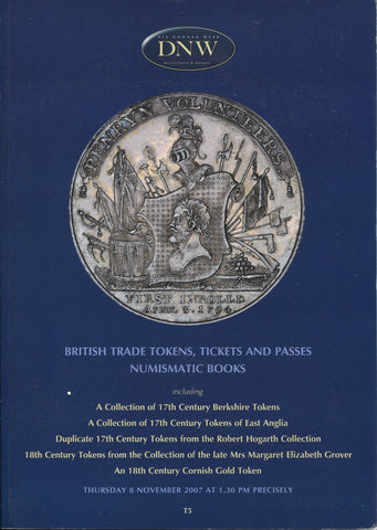 DNW sale T5, 8th November 2007. Tokens etc