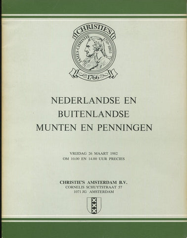 Christie's Amsterdam 26th March 1982, Coins & Medals