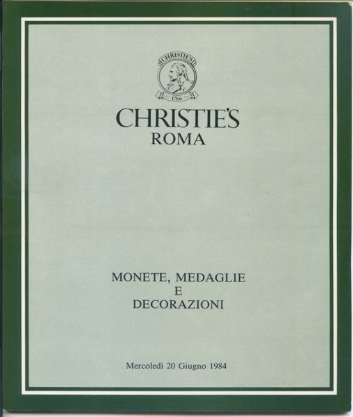 Christie's Rome, 20/6/1984