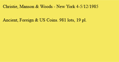 Christie, Manson & Woods - New York 4-5/12/1985