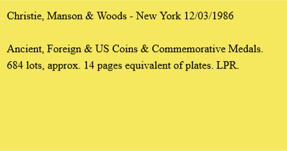 Christie, Manson & Woods - New York 12/03/1986