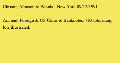 Christie, Manson & Woods - New York 09/12/1991
