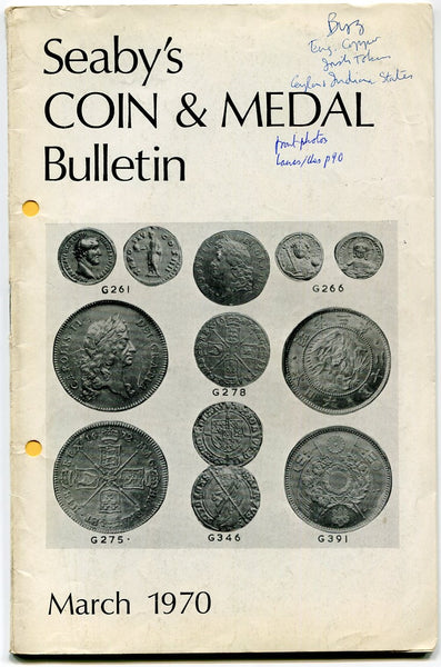 Seaby's Coin and Medal Bulletin for March 1970