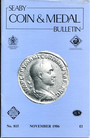 Seaby's Coin and Medal Bulletin for November 1986