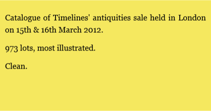 Timelines Antiquities Sale 15-16/3/2012