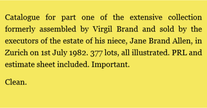 Sotheby-Zurich, 1/7/1982 Brand pt.1 Roman & European Coins