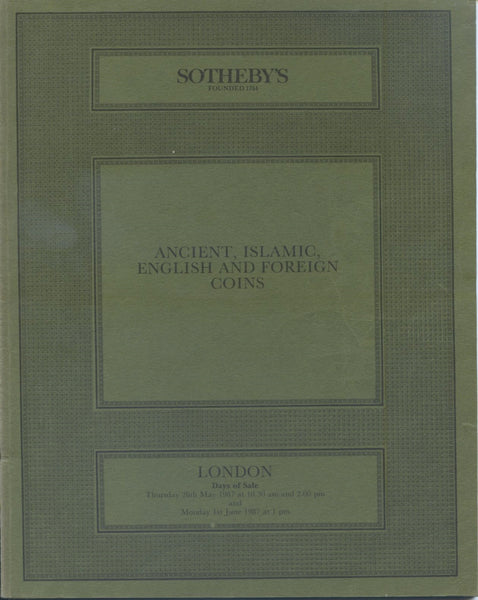 Sotheby London, 28/05 - 1/6/1987