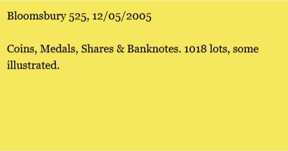 Bloomsbury 525, 12/05/2005