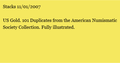 Stacks 11/01/2007