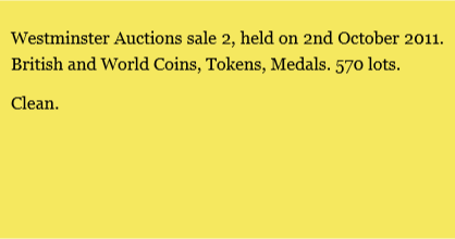 Westminster Auctions 2, 2/10/2011