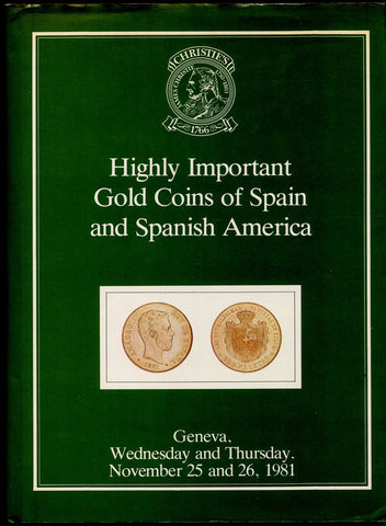 Christie's Geneva, 25-6th November 1981, Important Spanish Coins