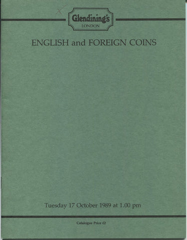 Glendining 17th October 1989, English & Foreign Coins