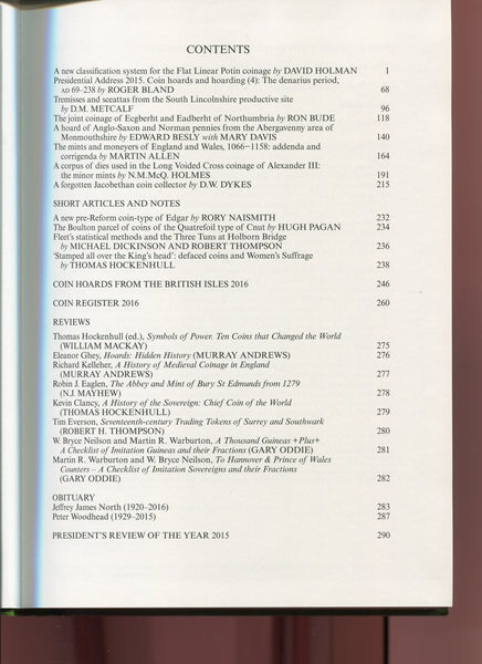British Numismatic Journal vol. 86, 2016