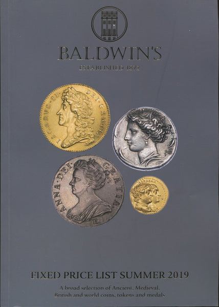 Cover image of Baldwin's fixed price list of coins  for Summer 2019